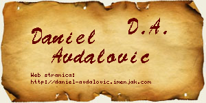 Daniel Avdalović vizit kartica